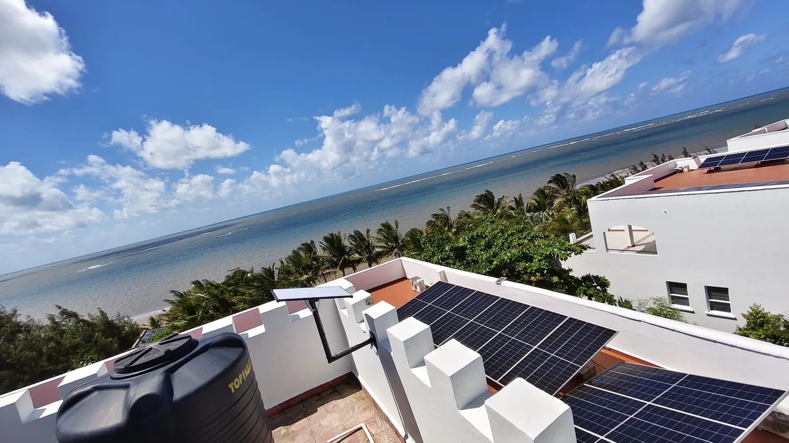 Starlink installation on a rooftop