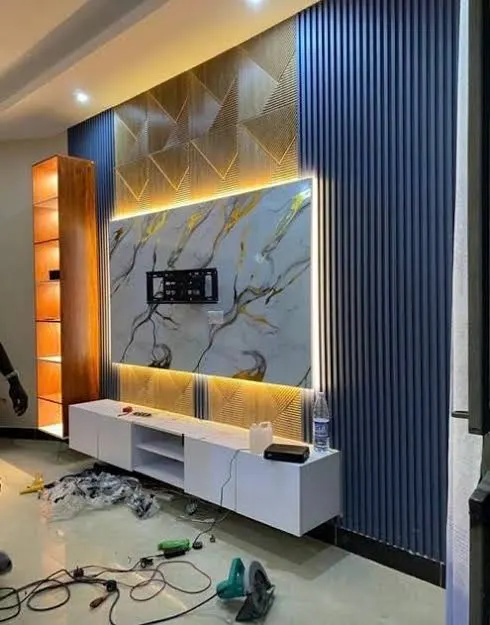 Modern wall prepared for TV mounting